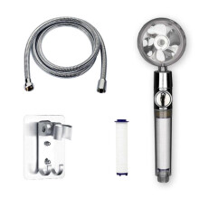 Turbo-Duschkopf mit Brauseschlauch und Wasserfilter