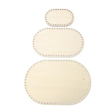 3 Pieces Basket Wooden Floor Oval Wooden Base Shaper for Crochet or Knitting, Weaving, Crafts, Home Decor, Basket, Crafts, Weaving, Making Accessories