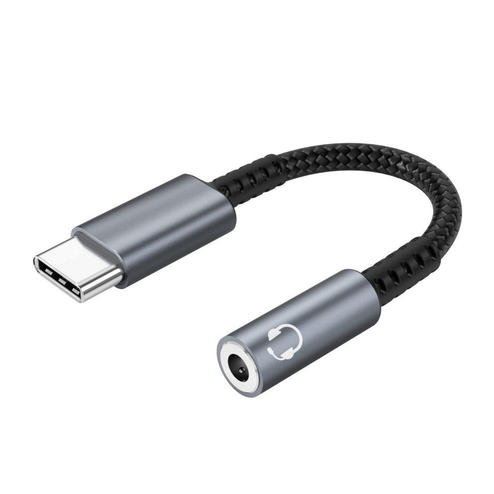 Usb C To 3.5 Mm Headphone Jack Adaptor Grey 7314280301317