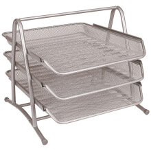 3Tier Letter Tray Silver