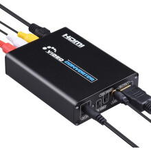 AV- und S-Video zu HDMI Konverter Black