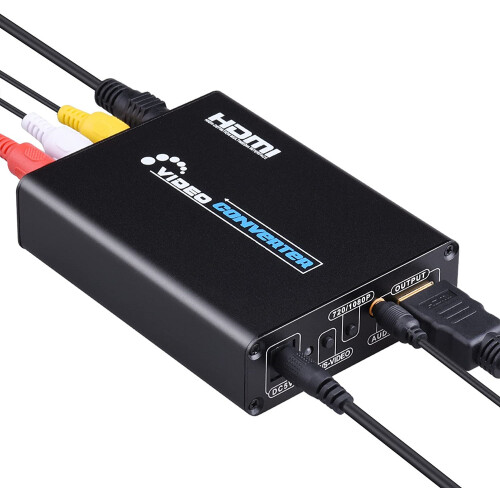 AV- und S-Video zu HDMI Konverter Black