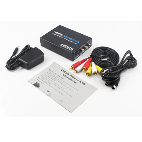 AV- und S-Video zu HDMI Konverter Black 2