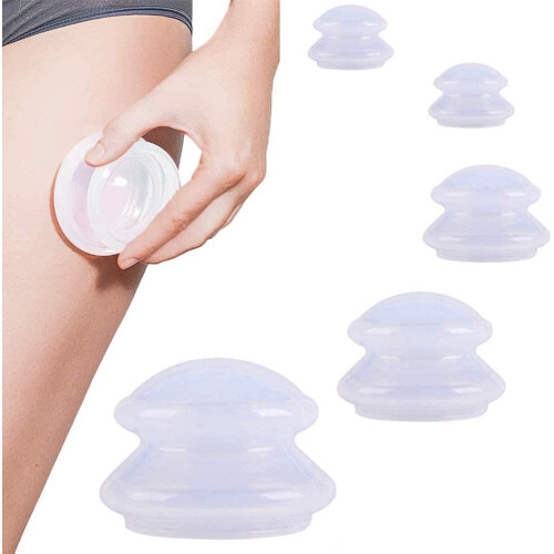 Cupping for full body massage 4-pack (L-XS) White