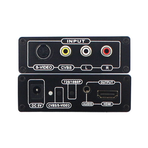 AV- und S-Video zu HDMI Konverter Black 1