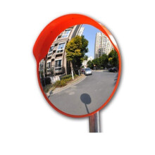 Convex Road Traffic Mirror Outdoor WideAngle Security Lens for Street Safety, 80cm Orange