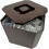Octagonal Plastic Ice Bucket &Drip Tray Brown 8