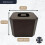 Octagonal Plastic Ice Bucket &Drip Tray Brown 6