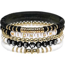 (As show, Black) 5 Pack Cute Girl Bracelets Gifts For Teens - Singer Inspired Bracelets