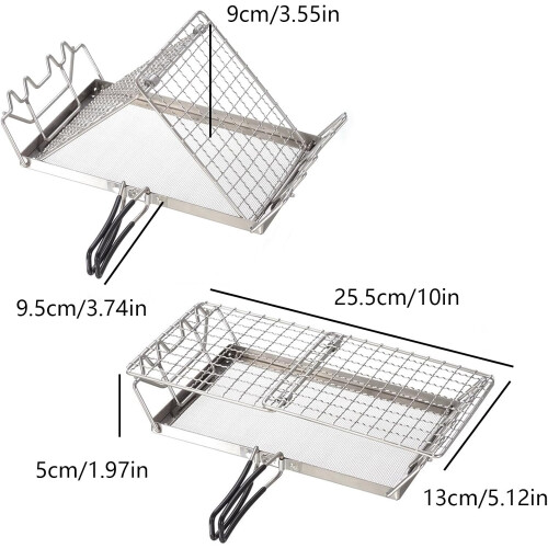 Bread Toaster Stand Folding Grill for Campfire Picnics 2