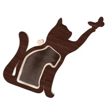 Wood Pet Hair Keepsakes Box Dog Cats Sculpture For-cat style 3