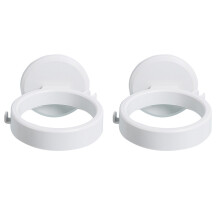 Unik och enkel hårtorkhållare, miljövänlig badrumsorganisatör i PVC-plast, platsbesparande koncept, väggmonterad design, extra stor kant, ingen