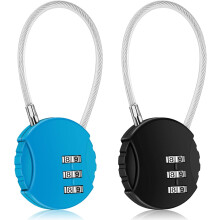 Travel Companion Lock, Portable Waterproof Padlock for Suitcases, Backpacks, Gym Lockers, Outdoor Adventures (2 Pack)