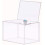 Διαφανές ακρυλικό κουτί δωρεάς με προσαρμόσιμη θήκη πινακίδας για ψήφους, 1