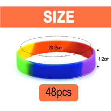 Silikon-Armbänder für LGBT-Themen, Regenbogen-Armbänder mit strapazierfähiger Flexibilität und leuchtenden Farben, Partydekorationsartikel