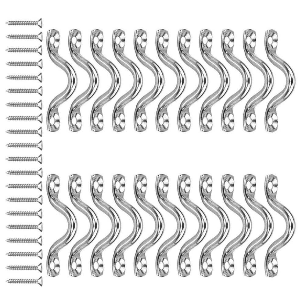 Set Of 22 Wall Fixing U Circles Capacity Eye Straps With Fasteners Included Stainless Steel Ceiling Mounting Hooks 9001264832421