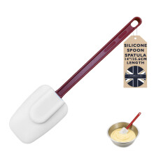 14" Professional Silicone Spoonula – High-Heat 260C, Bowl-Scraping Head, Non-Stick Safe, BPA-Free – Heavy-Duty Cooking, Baking & Mixing Tool
