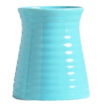 Vase décoratif moderne en céramique blanche émaillée pour fleurs artificielles ou séchées, design texturé et émaillé rehaussant la