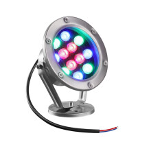 Underwater LED Pool Light 18W Waterproof Low Voltage for Pond and Swimming Pool
