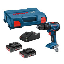 Bosch GSB 18 V-55 Brushless Cordless Combi Drill inc 2X 2.0Ah Batteries, GAL 18V-40 Charger & L-Boxx Carry Case 06019H5370