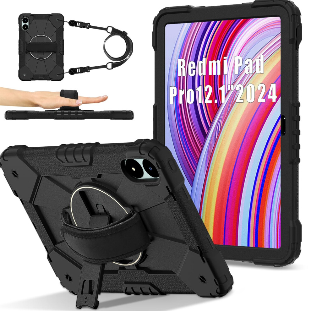 Case With 360 Kickstand, Rugged Shockproof Cover For Xiaomi Redmi Pad Pro 12.1 And Poco Pad 12.1 9119770636690