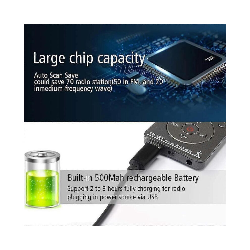 Radio Portable FM/AM Rechargeable USB - Compacte, Pour Maison, Voyage, Extérieur, Idéale Séniors