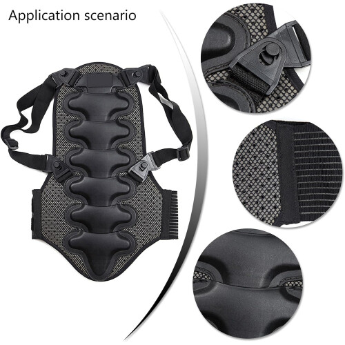 Uni Back Protector Spine Protector Back Protector for Motorcycling Skiing Skateboarding Snowboarding XL 2