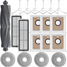 Kit de acessórios para aspiradores robô Dreame L10s Ultra/L10 Ultra/L10 Prime, incluindo 1 escova principal, 2 filtros, 4 panos de limpeza,