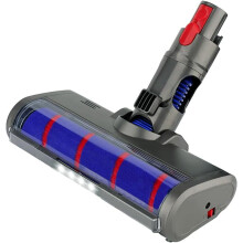 Escova de rolo macia para aspirador de pó sem fio Dyson V7 V8 V10 V11 V15, bocal de piso elétrico com escova macia para limpeza de pisos com