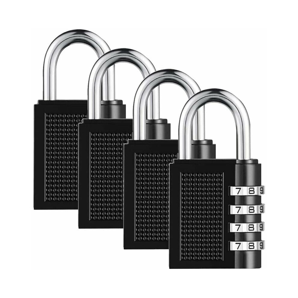 Gym Locker Lock With Code, Easy To Set Password 4 Digit Combination Lock For Toolbox Luggage, Sturdy Construction Waterproof Padlock With Side Window 9554910085837