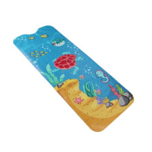 Baby antislip bath mat, cartoon kids bath mat, 40x16 inches, machine washable, sea turtle design