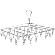 Verstelbare haken, roestvrijstalen wasdroogrek voor delicate babykleding, ruimtebesparende opvouwbare hanger met draaibare haak en stevige klemmen,