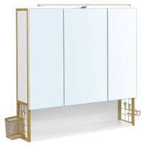 Wandschrank mit Spiegel Badezimmermöbel 70 x 14,5 x 70 cm