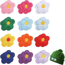 24 strijkbare bloemenapplicaties, kleurrijke bloemenapplicaties, strijkbare patches voor kleding, hoeden, jeans, jassen, rugzakken, doe-het-