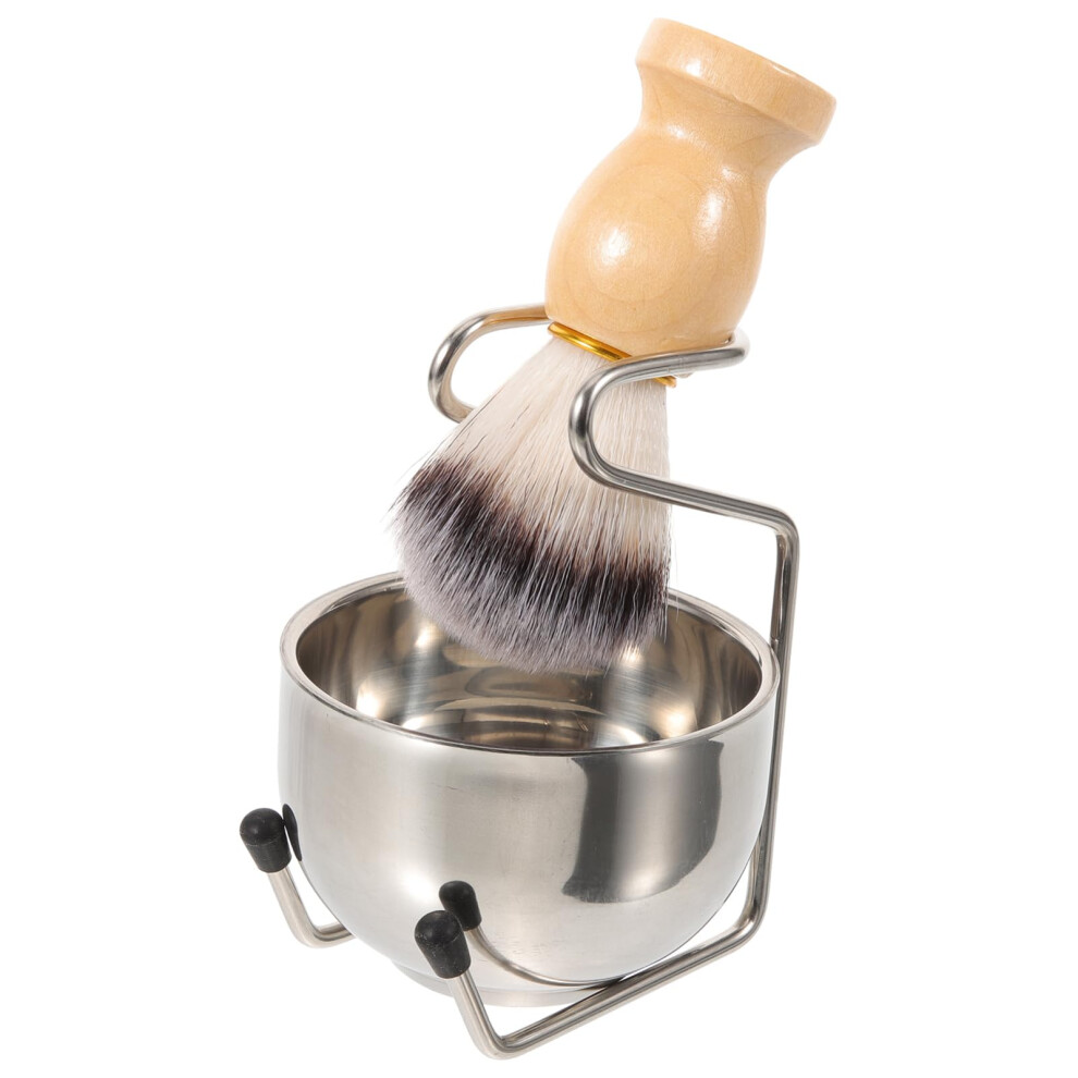 Men's Shaving Kit with Brush and Bowl, Ergonomic Handle Beard Set for Home or Barber