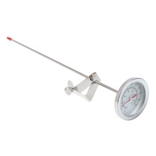 12' Stainless Steel Brew Kettle Thermometer with Easy Read Dial and Pot Side Clip for Homebrewing