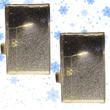 Christmas Snow Globe Lamp with DIY Winter Night Street Design, Dreamy Holiday Home Decor (2pc)