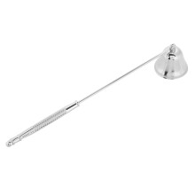 Candle Snuffer and Wick Trimmer Stainless Steel Long Handle Bell Shape Silver Safe Extinguishing