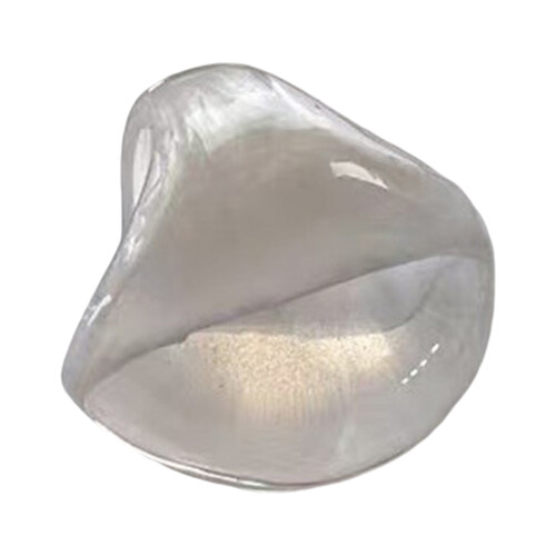 Chic Resin Cocktail Ring Featuring Iridescents-Pearl white