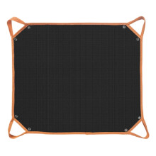 Camping Fireproof Mat with Hanging Loop DoubleSided Silicone Foldable (50x60cm) Black