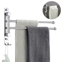 Porte-manteau mural suspendu pour salle de bain, rangement gain de place avec plusieurs bras pour un accès facile, conception en acier inoxydable