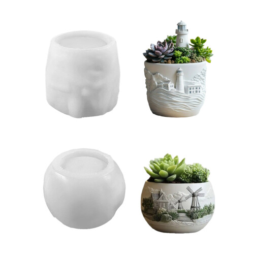 Versatile Silicone Mould for Florals Shaped Cement-Circular 1