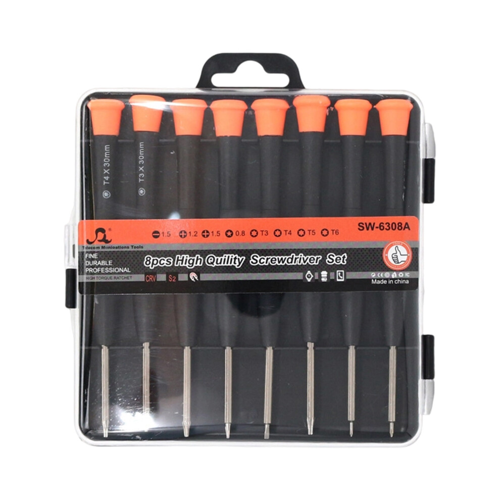 Magnetic Screwdriver 8 Interchangeable Bit-6308A Orange 7696001104514