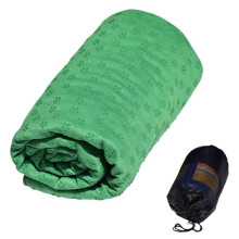 Tuáille Ióga Ilúsáideach a Thriomaíonn go Tapa, Mata Ionsúiteach Neamhshleamhain le Greamaitheoirí Silicone le haghaidh Ióga Te, Pilates,