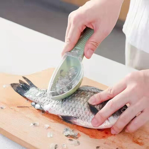 STYLISH Fish Scale Descaler with Clear Cover (Blue) 1