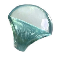 Lightweight Plastic Ring With Shimmering Inner-Pearl green