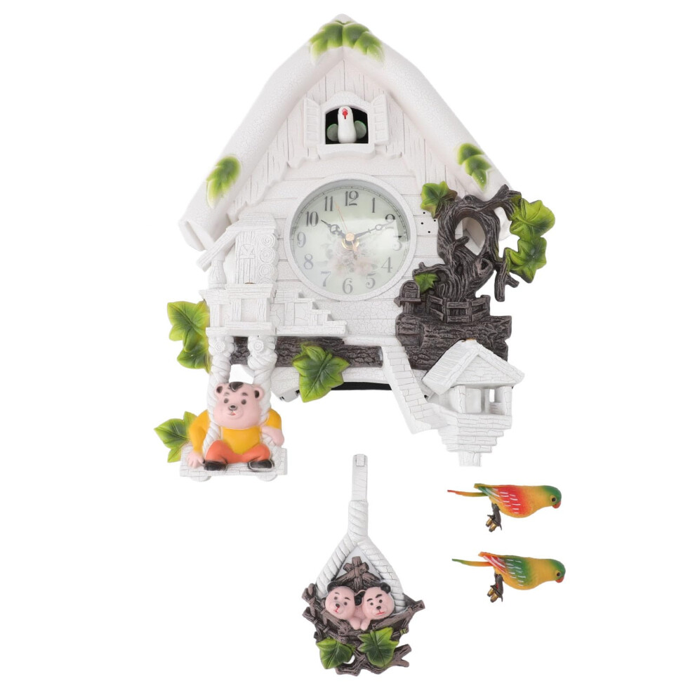 Chalet Cuckoo Clock With Timed Alarm Clock For Children's Room White
