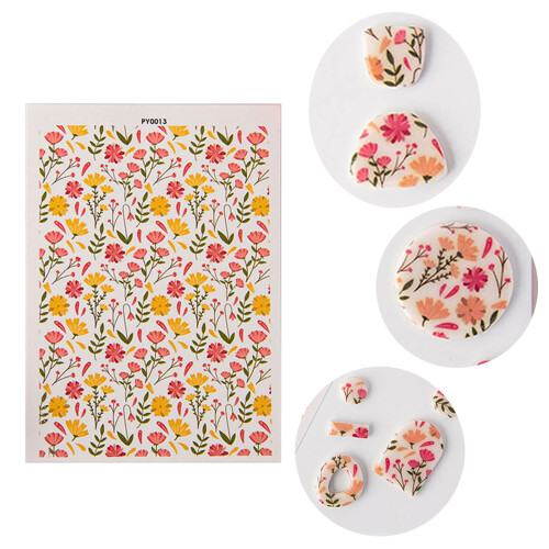 Papier de transfert de feuilles de fleurs pour bijoux en-PY0010 2