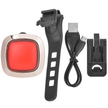 Wiederaufladbares Fahrradrücklicht mit USB-Ladefunktion, leicht und tragbar, kompaktes Design, Sicherheitslicht mit fünf Helligkeitsstufen für