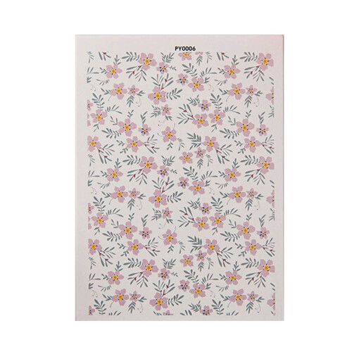 Papier de transfert d'argile florale, feuilles de fleurs,-PY0006